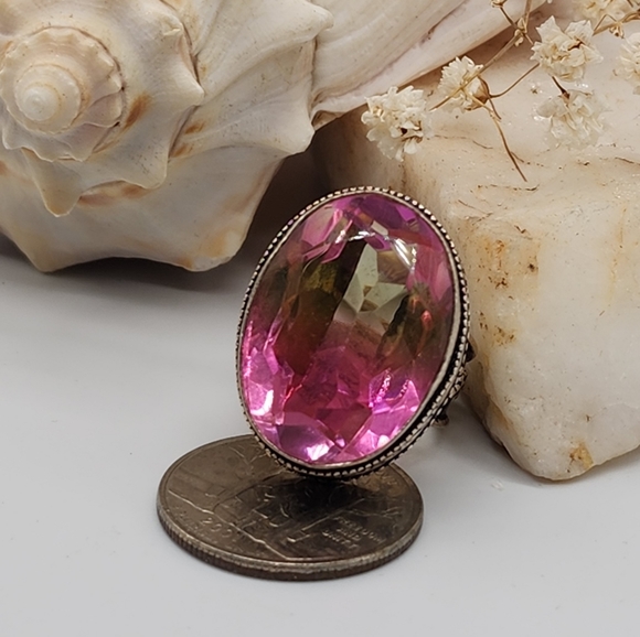 Oval Ametrin Stone Silver 925 Ring Beautiful Holiday Gift - Picture 8 of 13